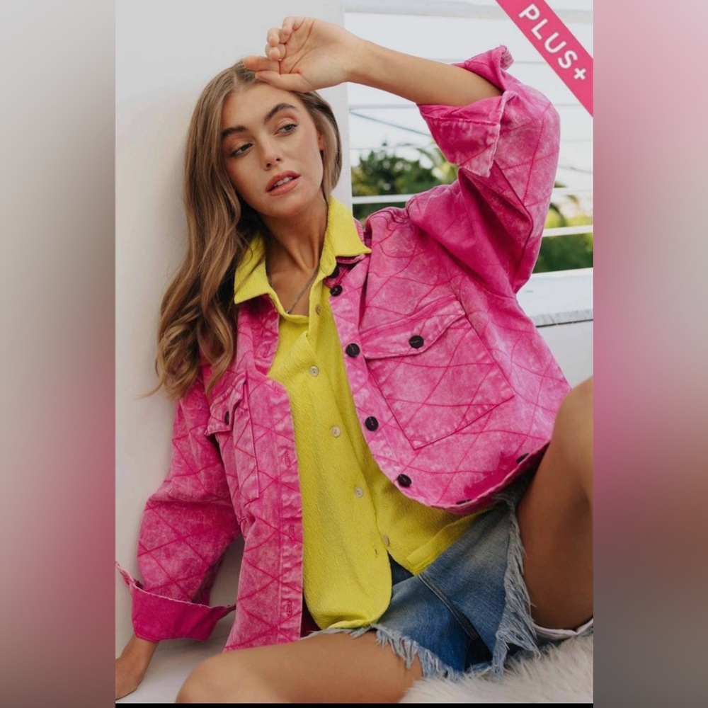 Pink and Red Shacket - Picture 2 of 5